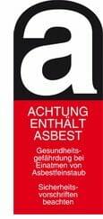 Warnhinweis Asbest | © CRB Analyse Service GmbH